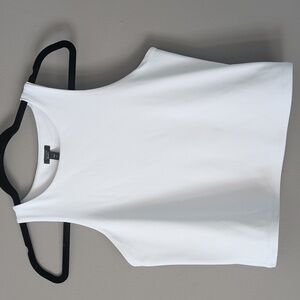 Express Body Contour White Racerback Tank Top Size Large